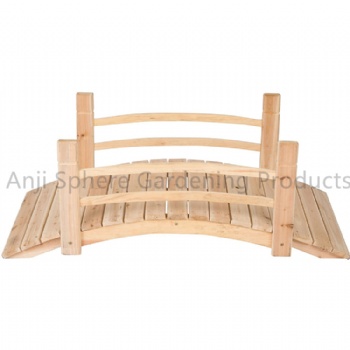 4FT Outdoor Arch Garden Wooden Bridge