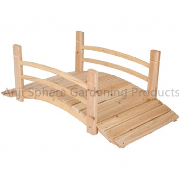 4FT Outdoor Arch Garden Wooden Bridge