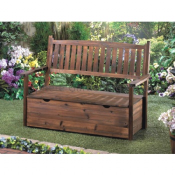 Patio Wooden Storage Bench Garden Wooden Chair