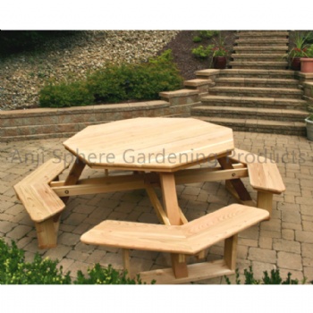 Outdoor wooden dining table BBQ table and chair