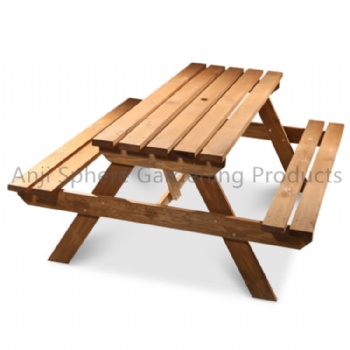 Outdoor wooden dining table BBQ table and chair