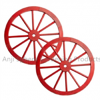 Bar Art Wall Decor Wooden Wagon Wheel Garden