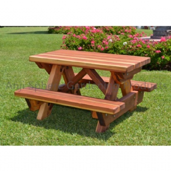 Outdoor wooden dining table picnic table and chair