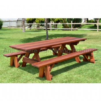 Outdoor wooden dining table picnic table and chair