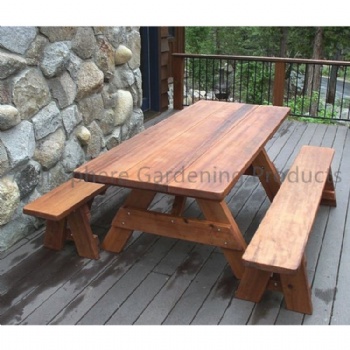 Outdoor wooden dining table picnic table and chair