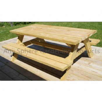 Outdoor wooden dining table picnic table and chair