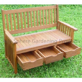 Patio Wooden Storage Bench Garden Wooden Chair