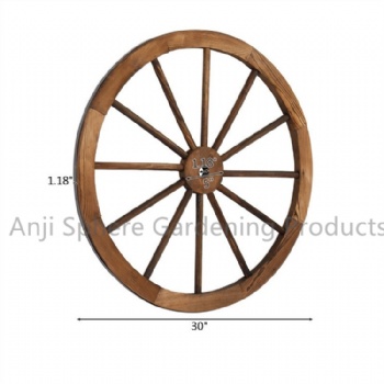 Wooden Wagon Wheel for Patio Decoration