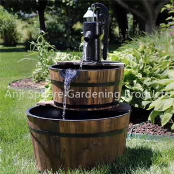 Outdoor Wooden Double Well with Bump