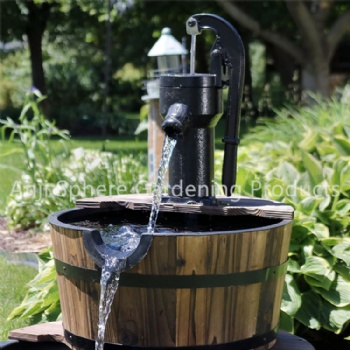 Outdoor Wooden Double Well with Bump