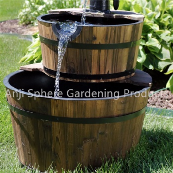 Outdoor Wooden Double Well with Bump