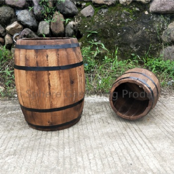 Wooden Wine Pot Flower Bucket Planter Box