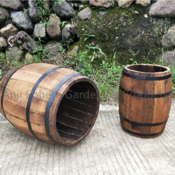 Wooden Wine Pot Flower Bucket Planter Box