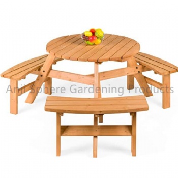 Outdoor furniture wooden picnic table and chair