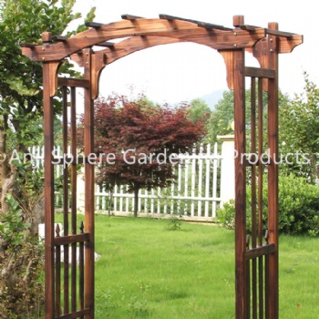 Outdoor Wood Arbor Natural Finish Arch