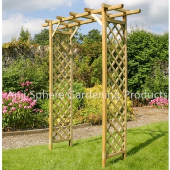 Outdoor Wood Arbor Natural Finish Arch