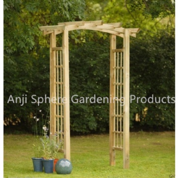 Outdoor Wood Arbor Natural Finish Arch