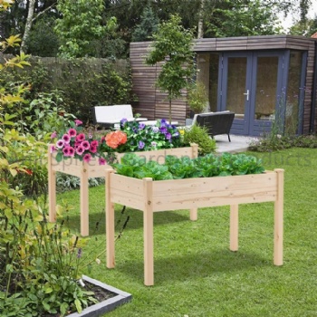 Outdoor Wooden Raised Garden Bed