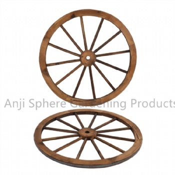 Garden Art Wall Decor Wooden Wagon Wheel