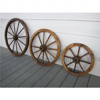 Garden Art Wall Decor Wooden Wagon Wheel