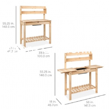 Garden Working Potting Bench Table