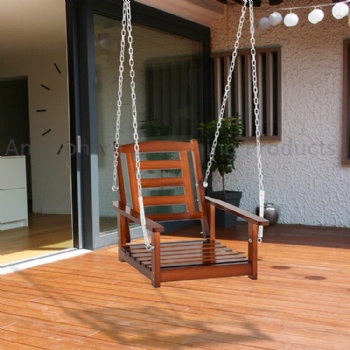 Patio Fir Wood Single Hanging Swing Patio Swing Chair