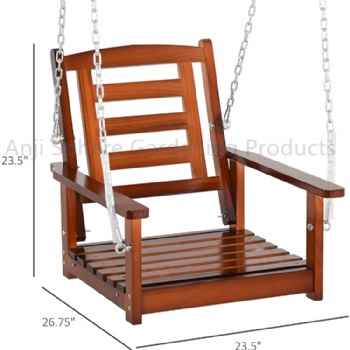 Patio Fir Wood Single Hanging Swing Patio Swing Chair