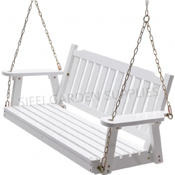 Popular 4ft White Wooden Swing Garden Swing