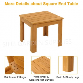 Garden Wooden Side Table End Table