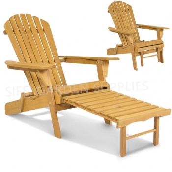 Wooden Folded Adirondack Chair Garden Lounge