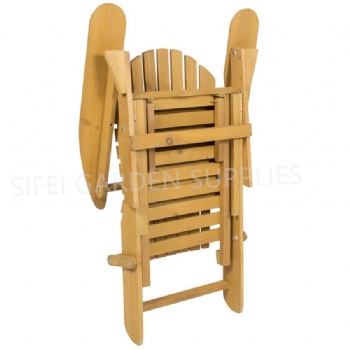 Wooden Folded Adirondack Chair Garden Lounge