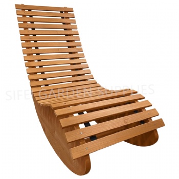 Wooden Chaise Lounge Garden Rocking Bench