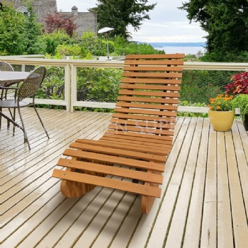 Wooden Chaise Lounge Garden Rocking Bench