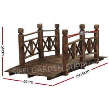 Garden 5FT Lattice Wooden Bridge