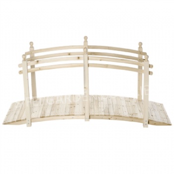 7.5FT Garden Wooden Bridge