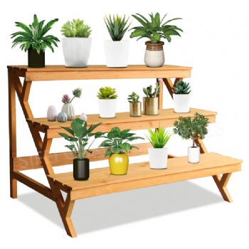 Patio Flower and Plant Wooden Stand