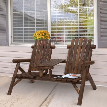 Garden Double Chair Loverseats with Table