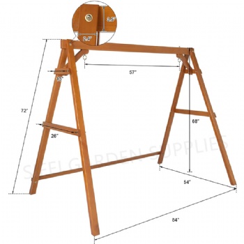 庭院4ft秋千支架5ft木秋千架