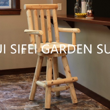 Outdoor Wooden Garden Chair Bar Stool