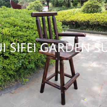 Outdoor Wooden Garden Chair Bar Stool