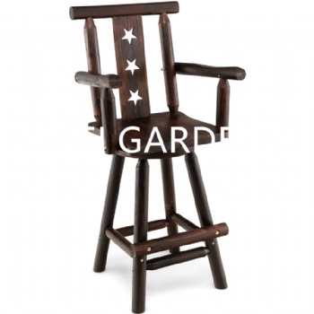 Outdoor Wooden Garden Chair Bar Stool