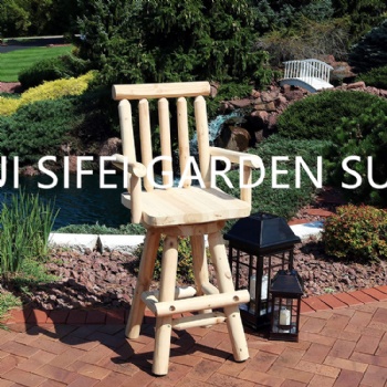 Outdoor Wooden Garden Chair Bar Stool