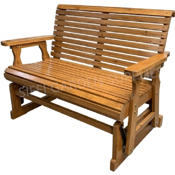 Garden Glider Chair Wooden 2 Seats bench