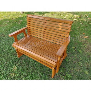 Garden Glider Chair Wooden 2 Seats bench