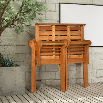 Garden Folded 2 seats wooden bench