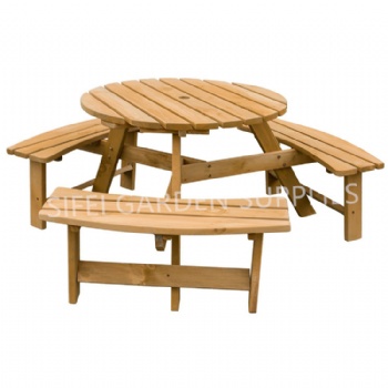 Outdoor garden six seats picnic table set