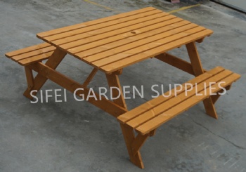 Patio 4 seats Picnic Table Outdoor Garden Table Set