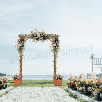 Outdoor Garden Wooden Arch with Planter