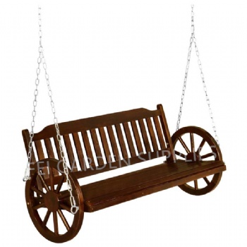 Wooden Wagon Wheel Porch Swing Garden Wooden Swing