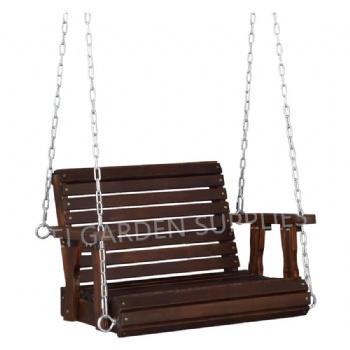 Patio Single Seat Wooden Swing Garden Porch Swing